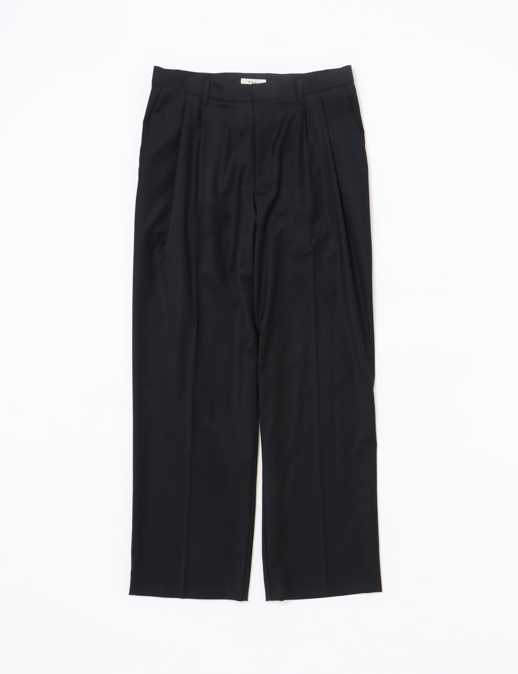 SILK WOOL TWO TUCK SLACKS – FUJI