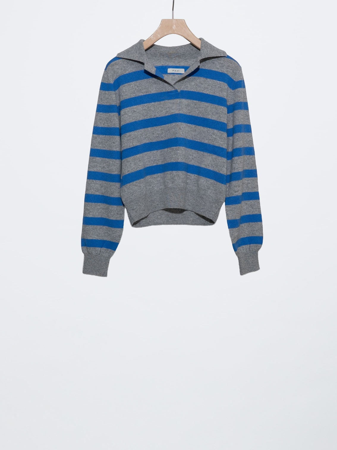 CASHMERE BORDER SKIPPER KNIT