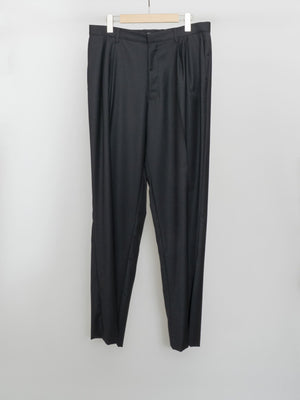 SILK WOOL TWO TUCK SLACKS