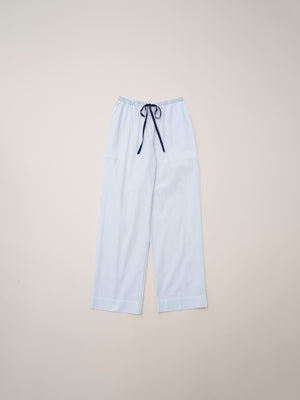 STRIPE PAJAMA SLACKS / blue pin stripe