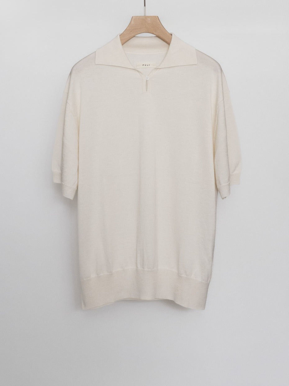 SILK CASHMERE S/S SKIPPER POLO