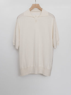 SILK CASHMERE S/S SKIPPER POLO