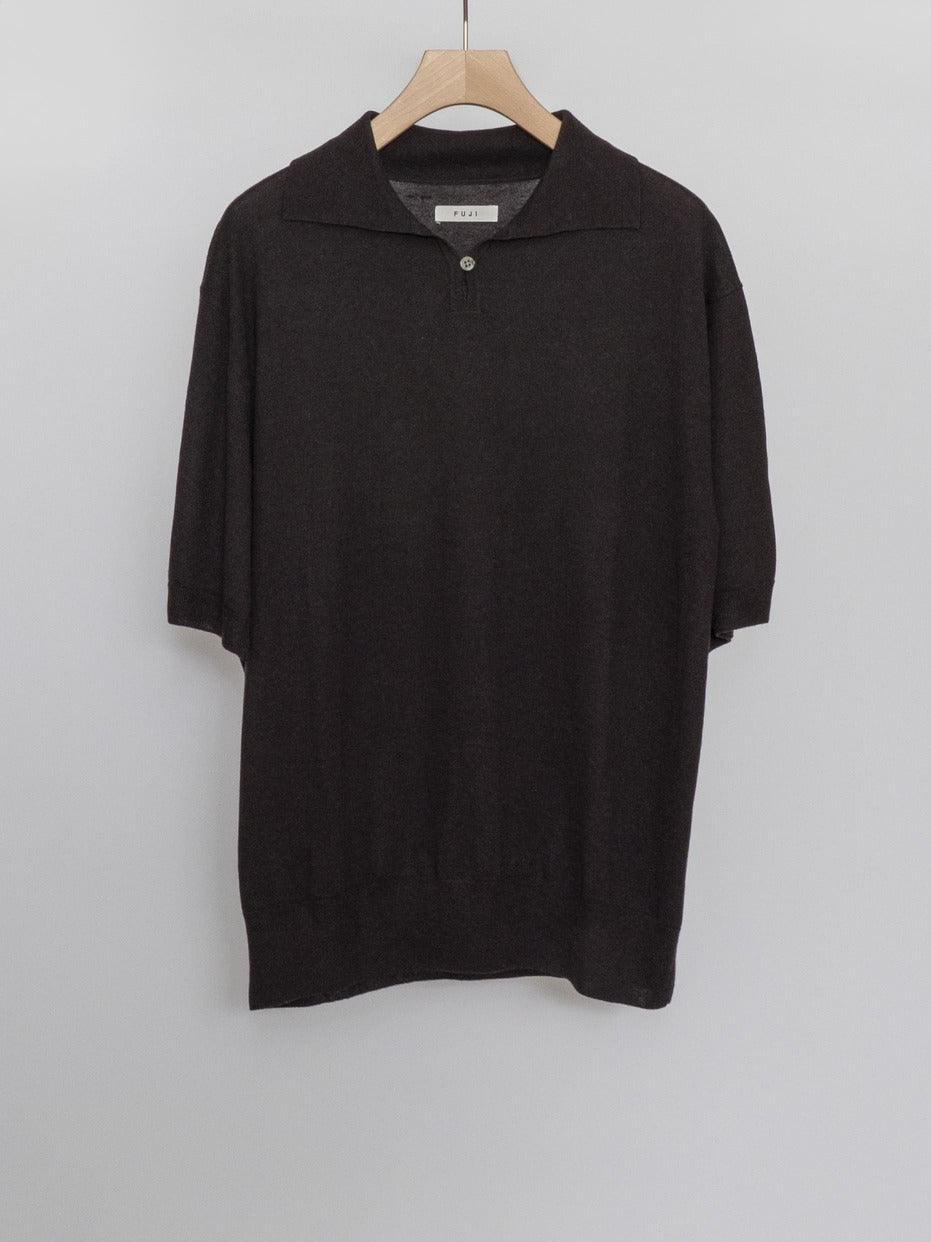 SILK CASHMERE S/S SKIPPER POLO – FUJI