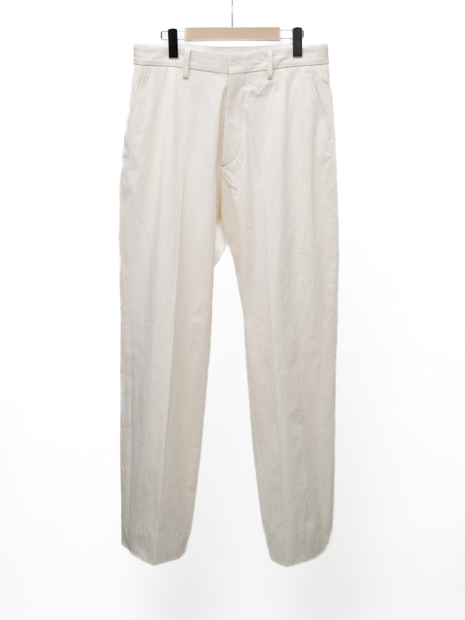 COTTON GABARDINE CHINO TROUSERS