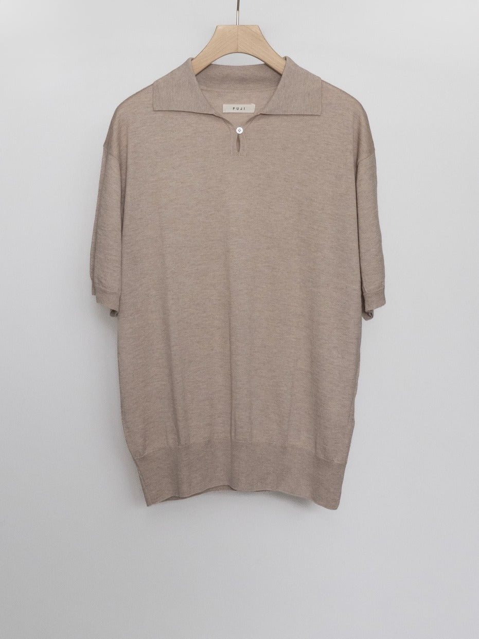 SILK CASHMERE S/S SKIPPER POLO