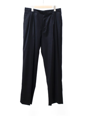 SILK WOOL TWO TUCK SLACKS