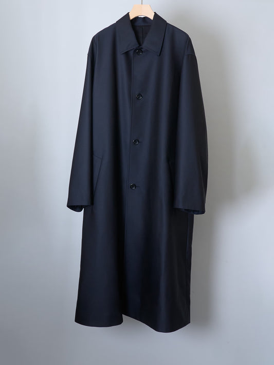 WOOL SILK BALMACAAN COAT
