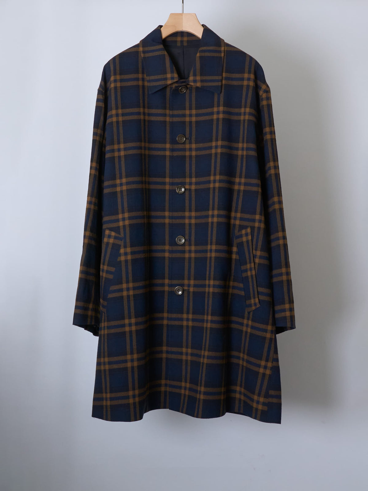 COTTON SILK BALMACAAN HALF COAT