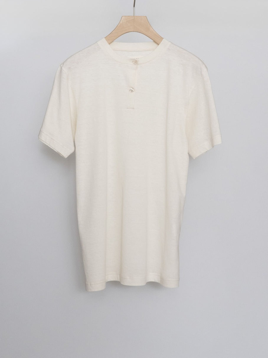 COTTON HENRY NECK S/S T-SHIRTS