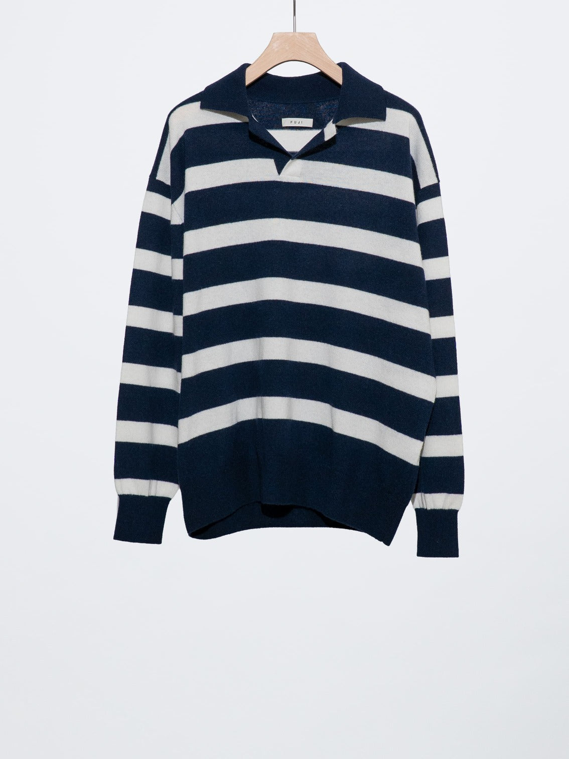 CASHMERE BORDER SKIPPER KNIT