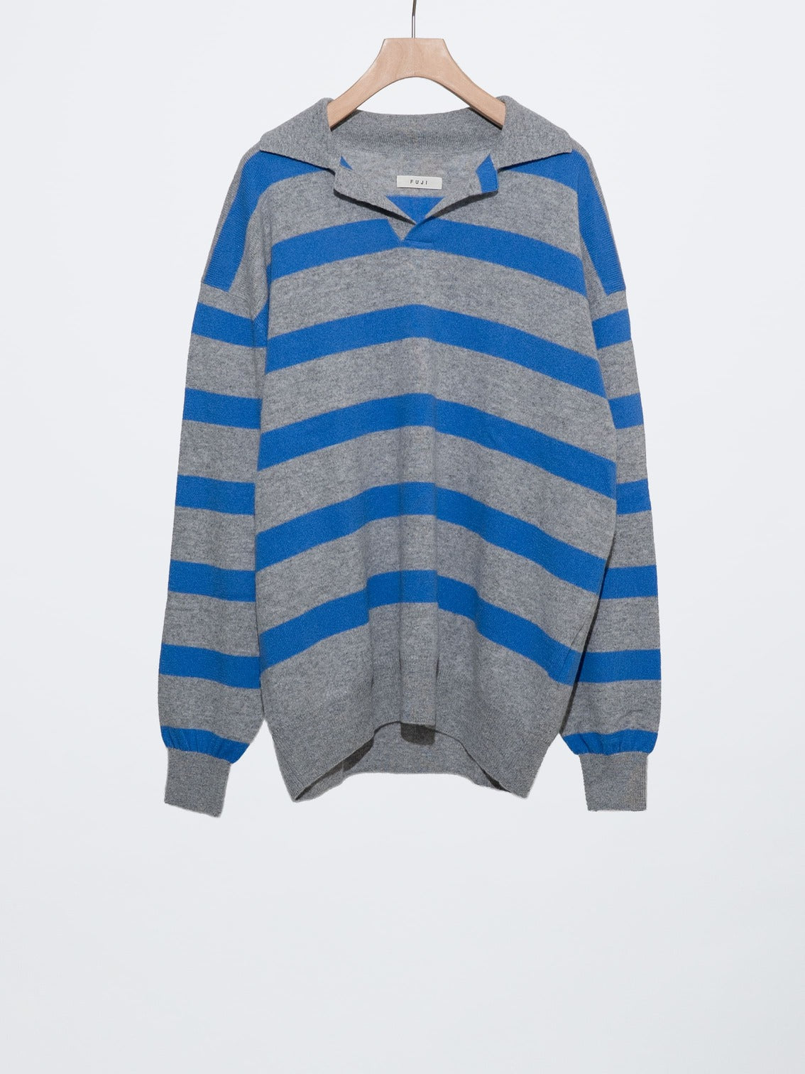 CASHMERE BORDER SKIPPER KNIT