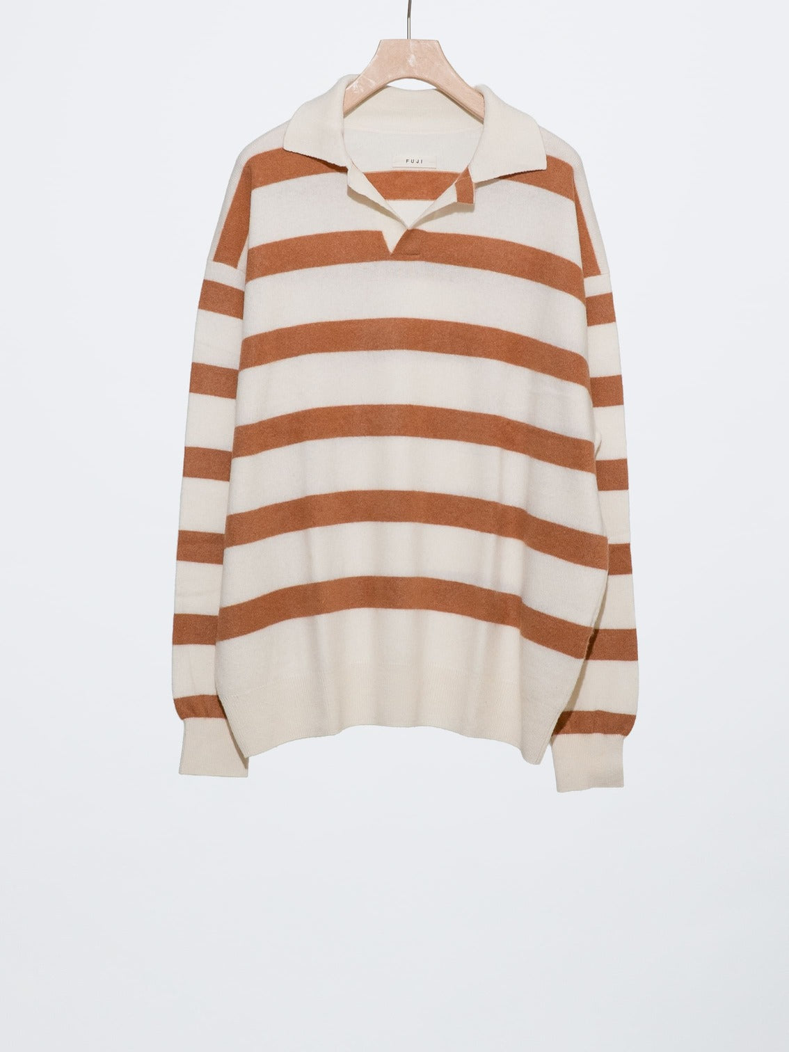 CASHMERE BORDER SKIPPER KNIT