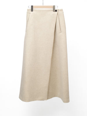 LAMBSWOOL MELTON LONG SKIRT