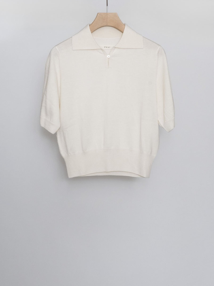 SILK CASHMERE S/S SKIPPER POLO