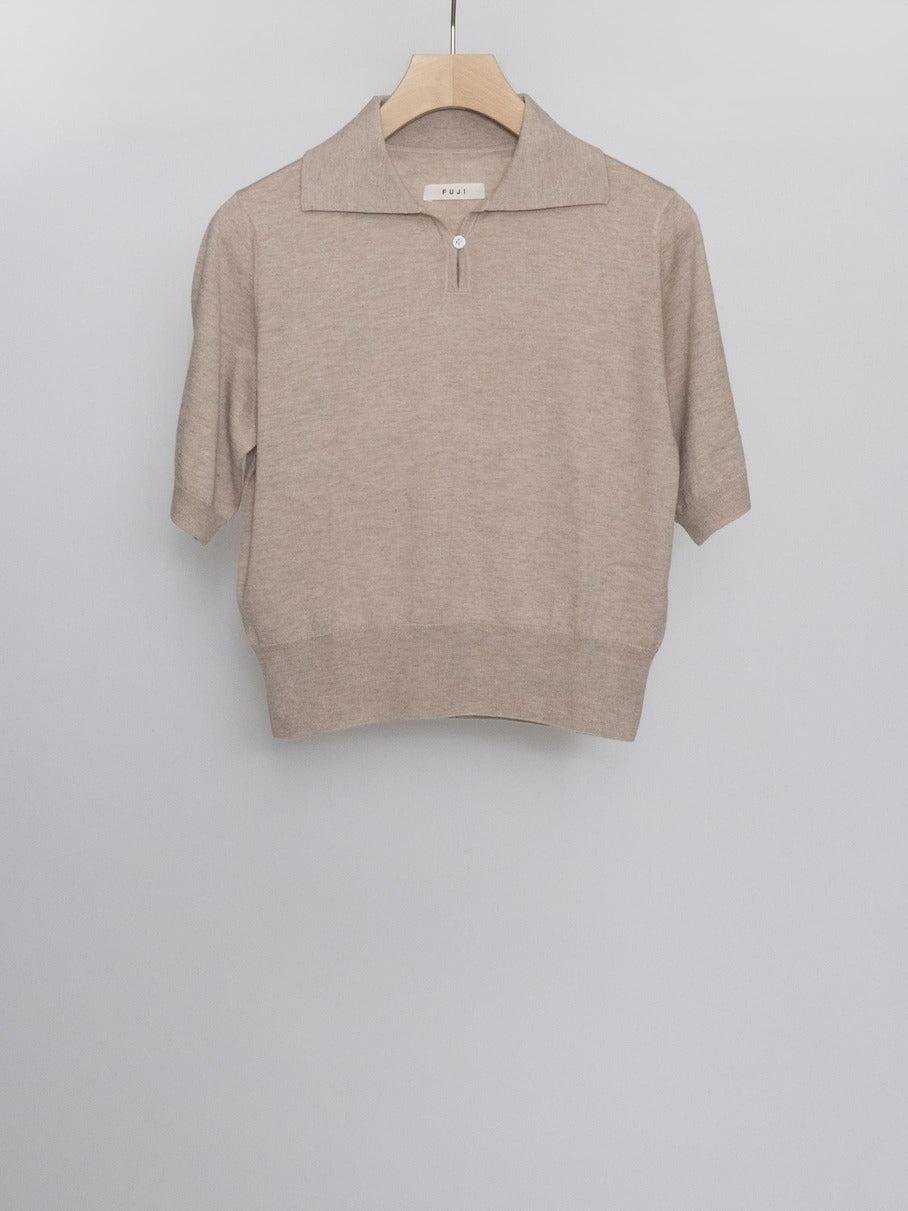 SILK CASHMERE S/S SKIPPER POLO