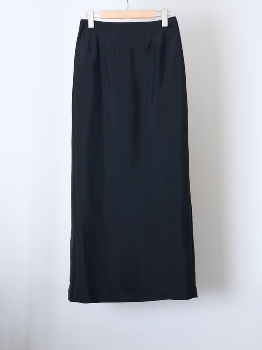SILK SATIN SLIT SKIRT