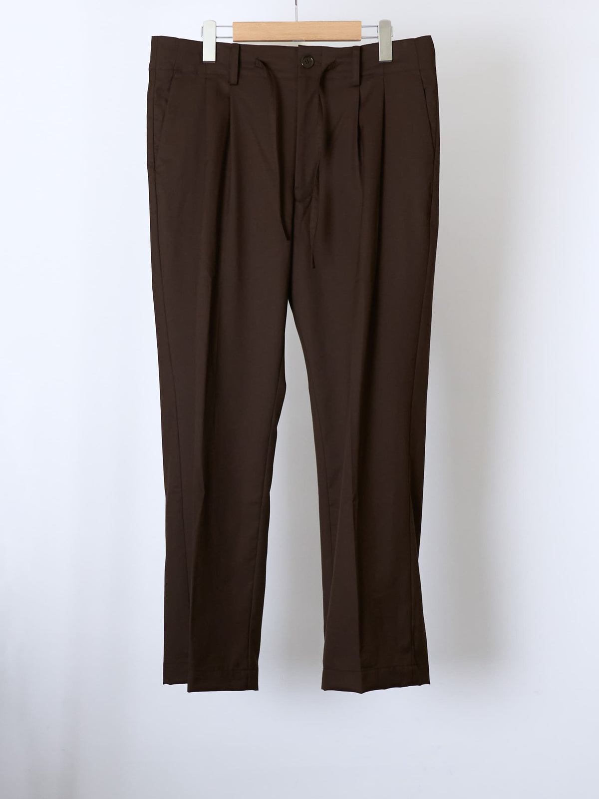 WOOL BELTLESS PANTS -femme-